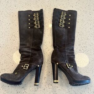Tory Burch boots tall brown suede size 8